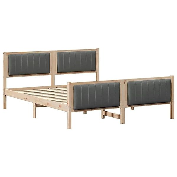 vidaXL Bettgestell Braun und Dunkelgrau 150 x 200 cm Massivholz Kiefer 3394 günstig online kaufen
