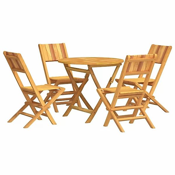 Vidaxl 5-tlg. Garten-essgruppe Massivholz Teak günstig online kaufen