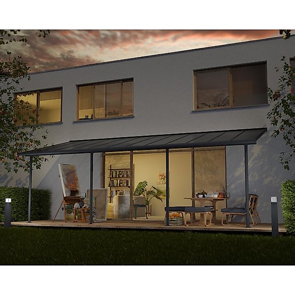 Canopia Terrassenüberdachung Capri 730 cm x 300 cm Anthrazit Grau günstig online kaufen