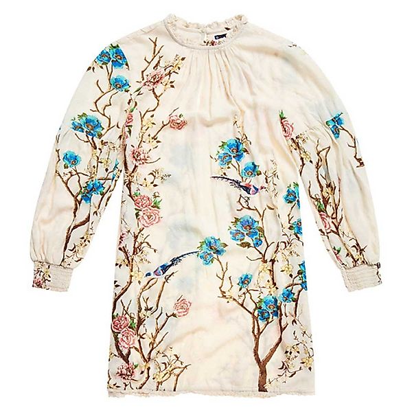 Superdry Embroidered Kurzes Kleid Mit Stehkragen M Cream Floral günstig online kaufen