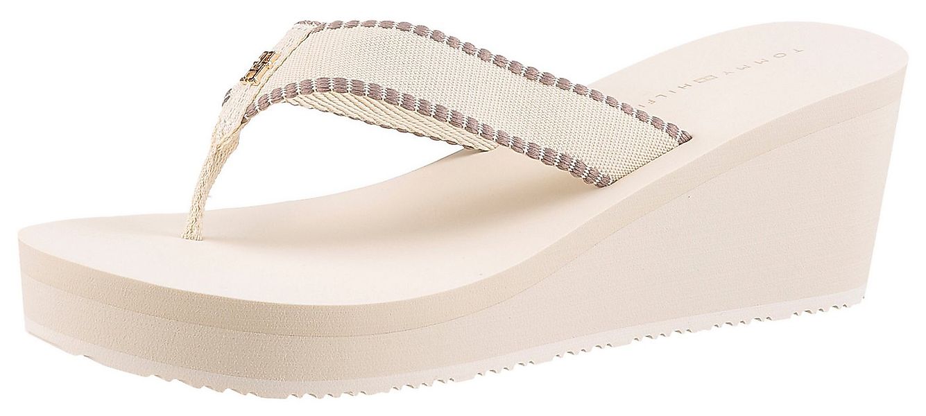Tommy Hilfiger WEDGE BEACH SANDAL Dianette, Keilabsatz, Zehentrenner, Somme günstig online kaufen