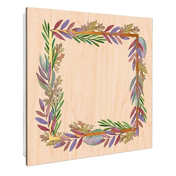 Banjado Schlüsselkasten mit Holzfront 30x30cm Weiß Scharnier Links 50 Haken günstig online kaufen