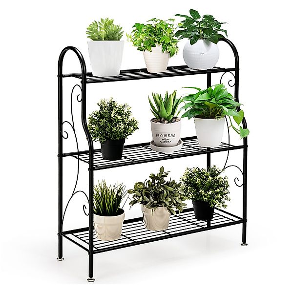 KOMFOTTEU Blumenständer, 3 Ebenen Metall Pflanzenständer günstig online kaufen