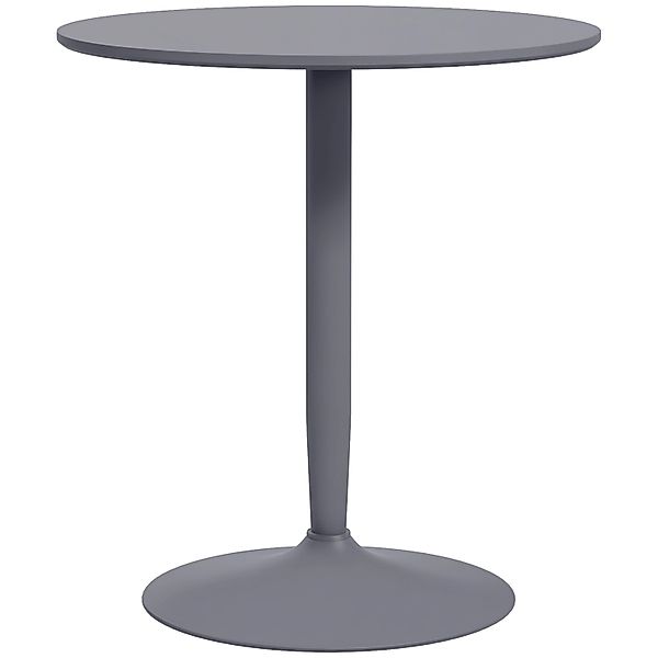 HOMCOM Esstisch MDF Stahl 70L x 70B x 75H cm Grau günstig online kaufen