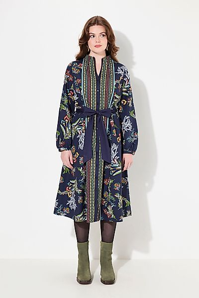 Ulla Popken Midikleid Midikleid Landhaus-Druck A-Linie günstig online kaufen