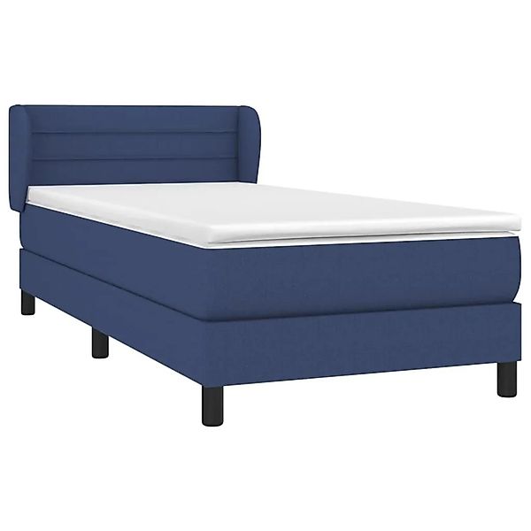 vidaXL Boxspringbett mit Matratze Blau 90x190 cm Stoff 3126291 günstig online kaufen
