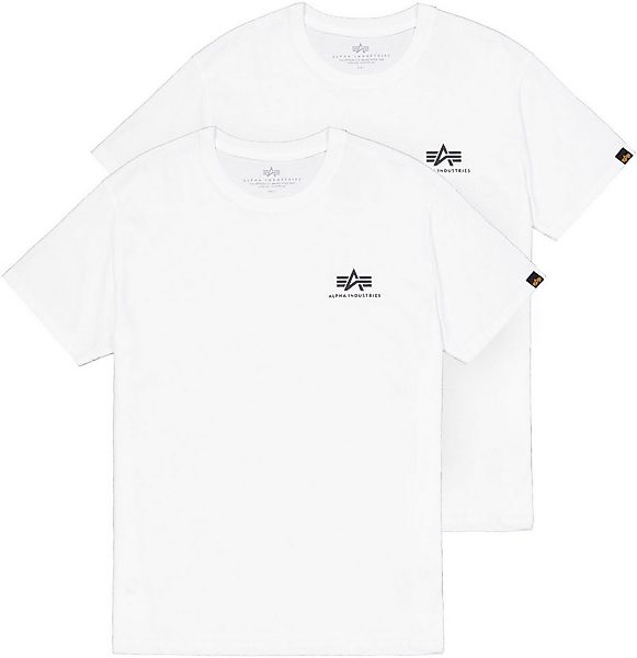 Alpha Industries Rundhalsshirt Basic T Small Logo 2 Pack (Set, 2-tlg) günstig online kaufen
