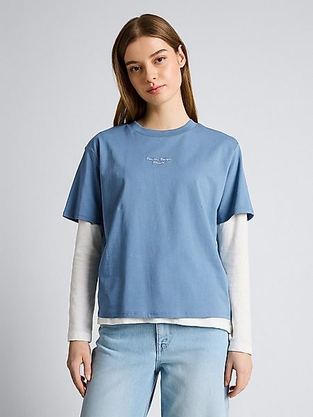 TOM TAILOR Denim T-Shirt T-Shirt Boxy Fit T-Shirt mit Stickerei günstig online kaufen