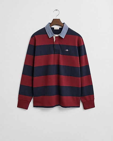 Gant Langarm-Poloshirt REG CHAMBRAY STRIPE HEAVY RUGGER günstig online kaufen