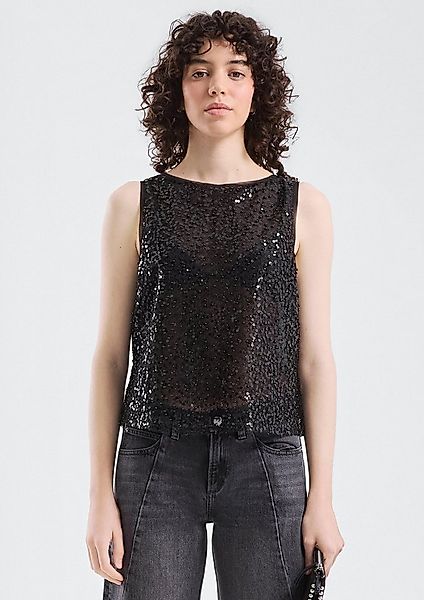 QS Blusentop Bluse Paillettentop günstig online kaufen