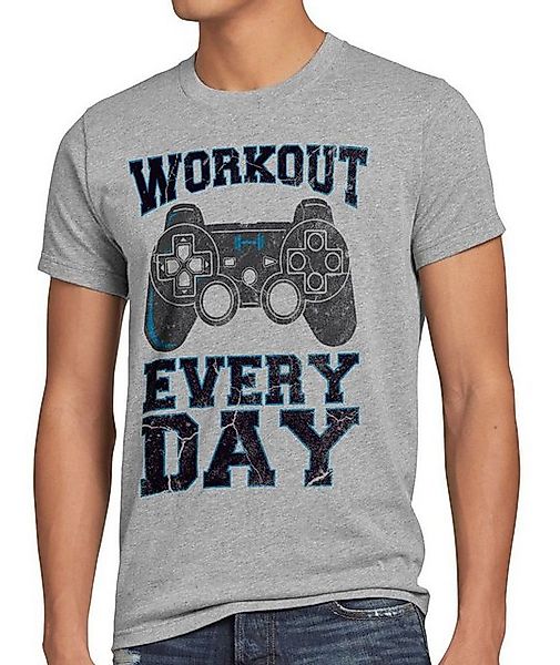 style3 T-Shirt Workout Gamer play sport station fitnessstudio konsole gym f günstig online kaufen