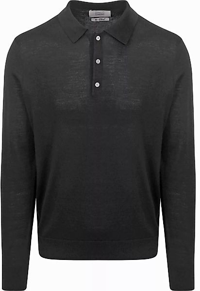 King Essentials The Robert Long Sleeve Poloshirt Merino Schwarz - Größe XXL günstig online kaufen