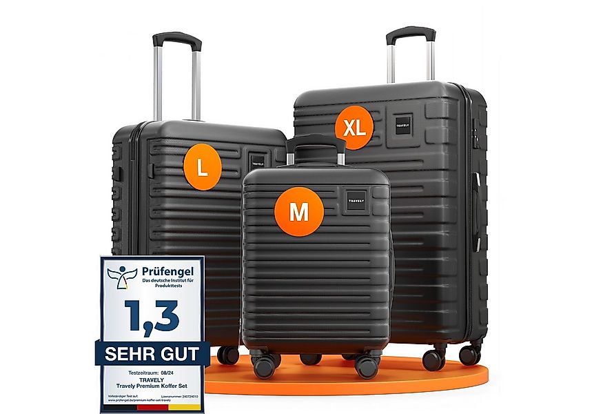 Travely Koffer Polycarbonat Koffer Set - 3 teiliges Kofferset, XL + L + M, günstig online kaufen