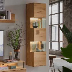 Hängevitrine Wildeiche geölt aus Massivholz 43 cm breit günstig online kaufen