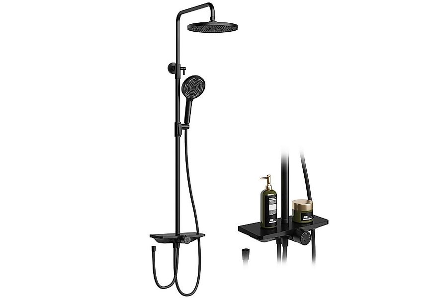 GarveeMore Brausegarnitur Regendusche Duschsystem mit Ablage 3-Funktion höh günstig online kaufen