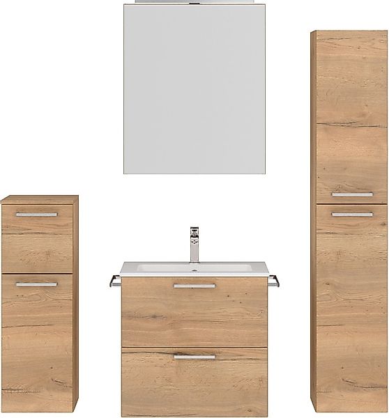 nobilia® Badmöbel-Set »Tolvina«, (4 St., vormontiert, mit Soft-Close), inkl günstig online kaufen