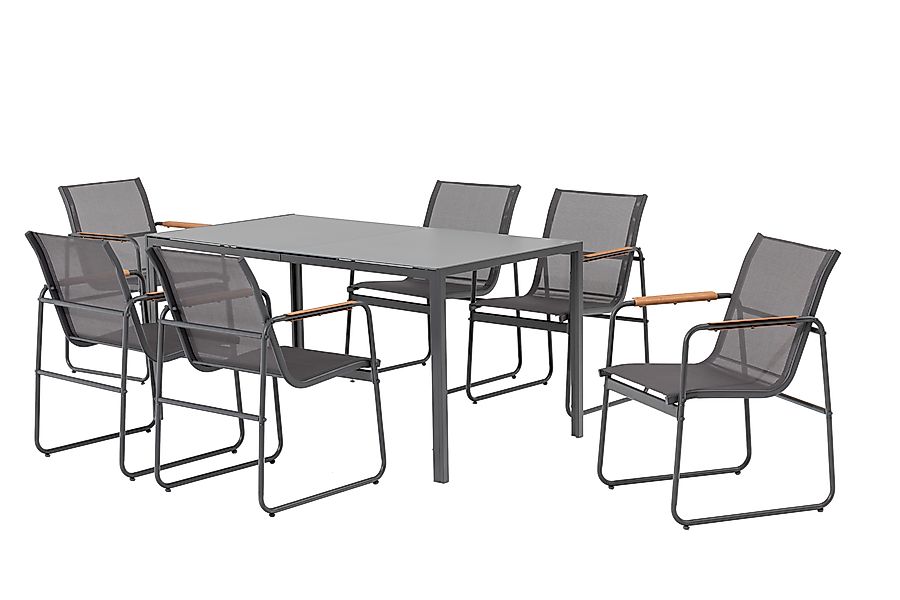 MANDALIKA Garden Gartenlounge-Set 7 tlg Essgruppe günstig online kaufen