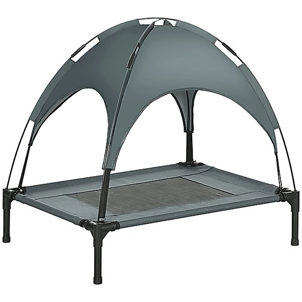 PawHut Erhöhtes Hundebett mit Baldachin Atmungsaktiv Outdoor günstig online kaufen
