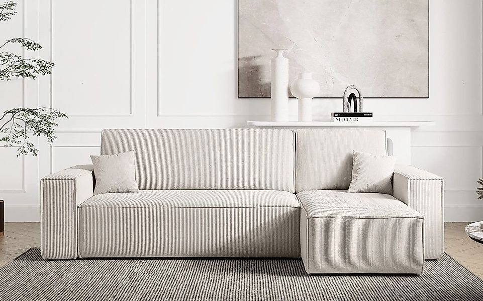 Compleo Ecksofa Cordsofa, Modern Couch-L, universelle günstig online kaufen
