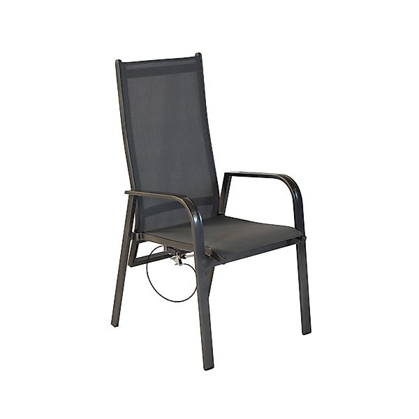 Merxx Alassio Gartensessel Gasdruck-verstellbar 2er-Set Aluminium/Textil günstig online kaufen