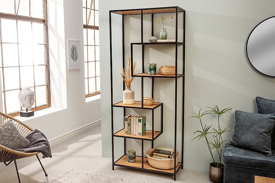 riess-ambiente Standregal SLIM LINE 185cm natur / schwarz, Einzelartikel 1- günstig online kaufen