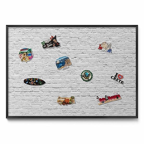 Tulup Magnettafel Magnettafel für Urlaubsmitbringsel Ziegelwand Helle Wand günstig online kaufen