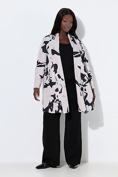 Ulla Popken Sommerjacke Longjacke Schalkragen offene Form asymmetrisch günstig online kaufen