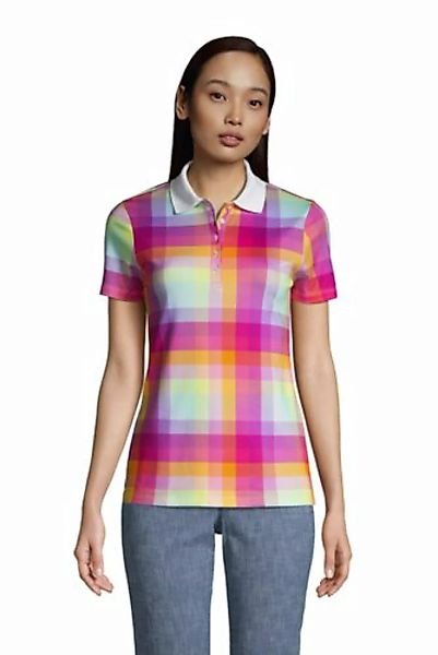 Supima-Poloshirt in Petite-Größe, Damen, Größe: XS Petite, Lila, Baumwolle, günstig online kaufen