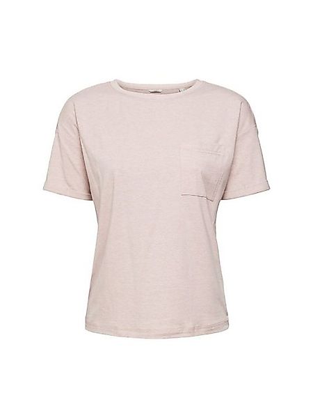 Esprit Pyjamaoberteil T-Shirt mit Brusttasche aus Baumwoll-Mix günstig online kaufen