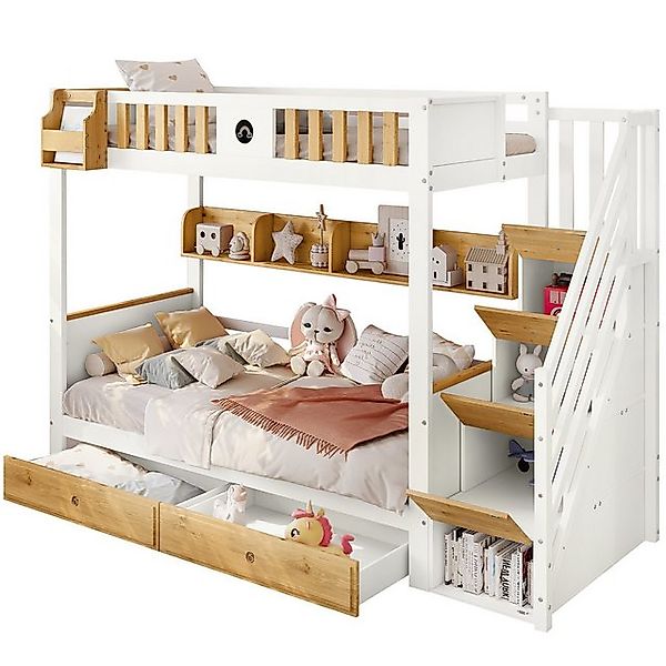PHOEBE CAT Etagenbett Stockbett Kinderbett mit Rausfallschutz & zwei Latten günstig online kaufen
