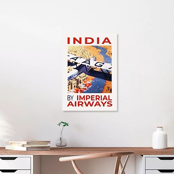 Poster / Leinwandbild - India - By Imperial Airways günstig online kaufen