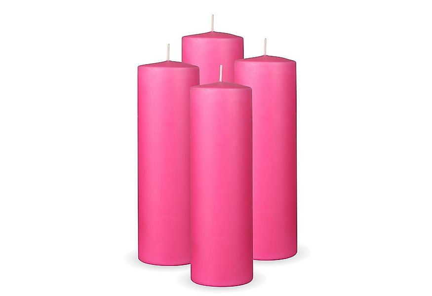HS Candle Stumpenkerze Säulenkerze Ø7cm (4-tlg), Wachskerzen - unparfümiert günstig online kaufen