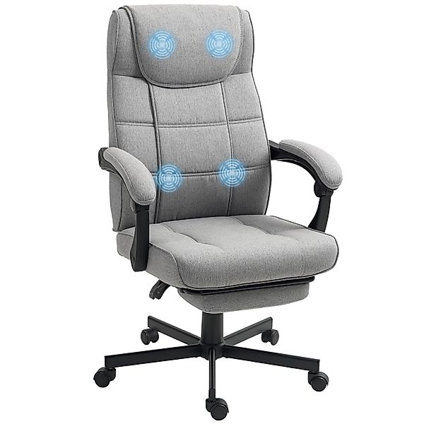 HOMCOM Bürostuhl mit Massagefunktion Polyester Schaumstoff 70L x 65B x 107- günstig online kaufen