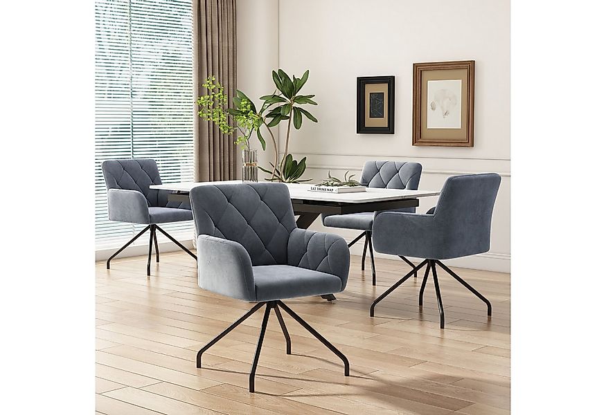 Flieks Polsterstuhl (Set, 4 St), 4er Set Esszimmerstuhl Wohnzimmerstuhl mit günstig online kaufen