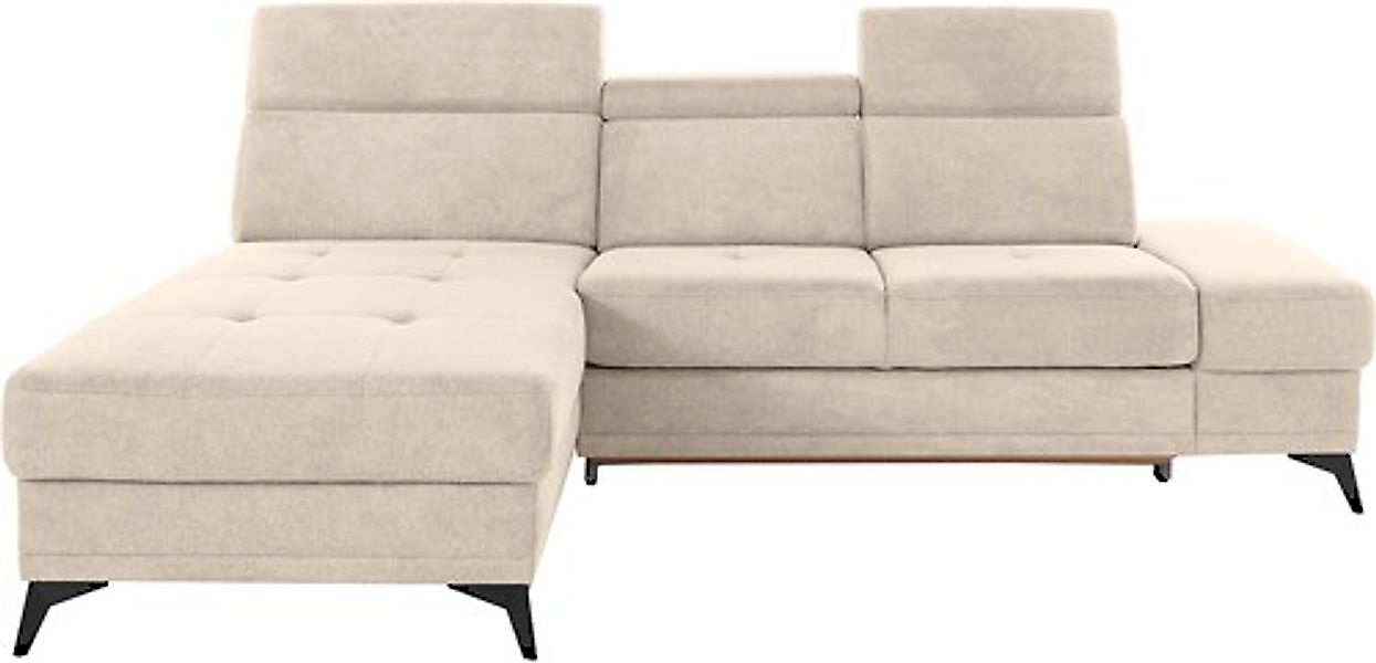 Home affaire Ecksofa »Cardiz L-Form« inkl.Kopfteilverstellung und Federkern günstig online kaufen