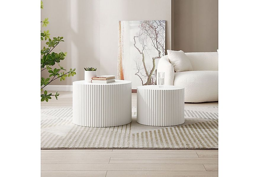 NJLyuhome Couchtisch Modernes Nesting Set, Wohnzimmer-Kaffeeset, Runde Couc günstig online kaufen