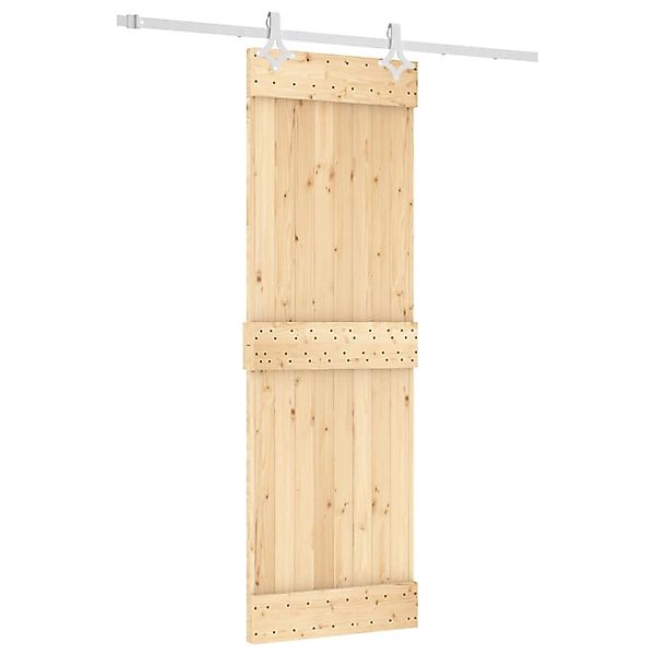 vidaXL Schiebetür mit Beschlag 70x210 cm Massivholz Kiefer 3203179 günstig online kaufen