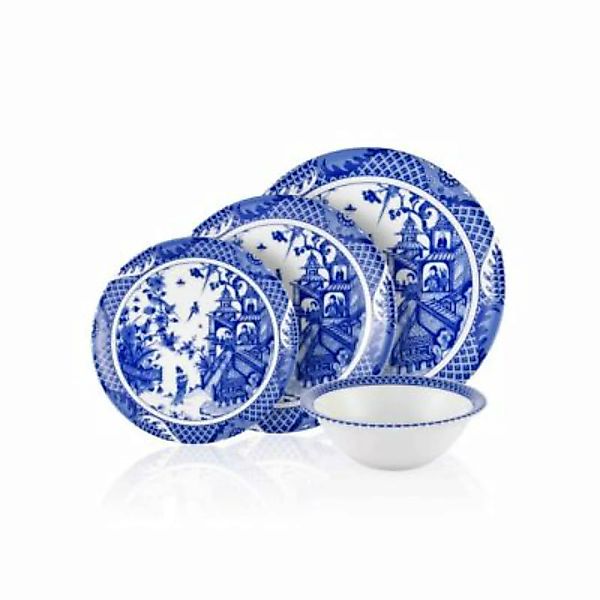 THE MIA Porzellan Geschirr Set 24-tlg. blau günstig online kaufen