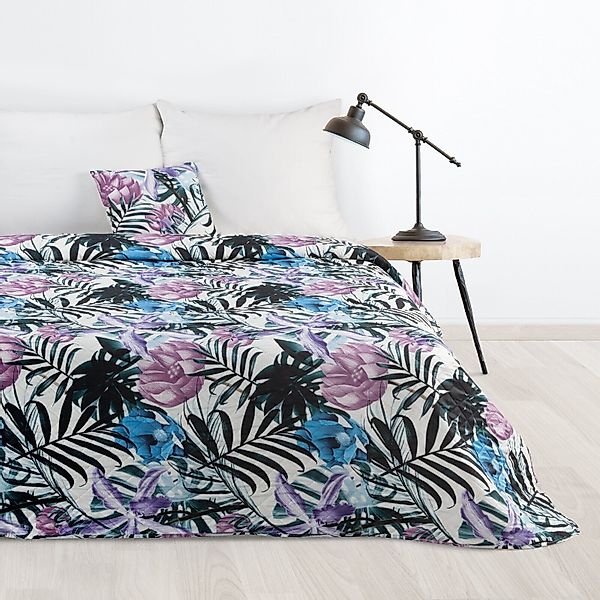 Design91 Tagesdecke Tropical, Palmen Muster Grüne günstig online kaufen