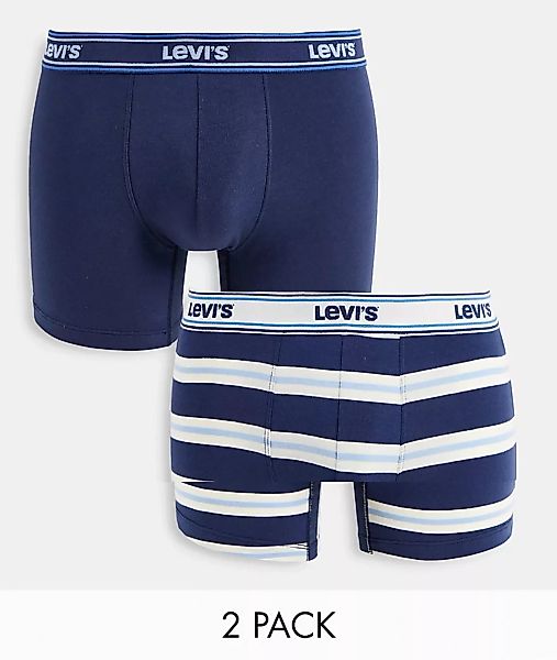 Levi's – Sportliche Boxershorts mit gestreiftem und einfarbigem Design in M günstig online kaufen