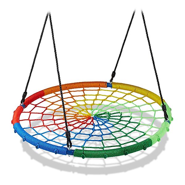 relaxdays Nestschaukel Farbenfrohe Nestschaukel 100 cm günstig online kaufen