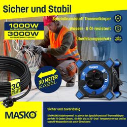 MASKO Kabeltrommel (Kabellänge 30 m), Verlängerungskabel günstig online kaufen