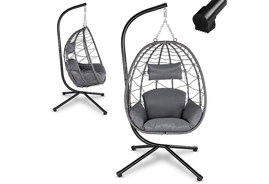 Juskys Hängesessel Aria, im Boho Stil, große Sitzfläche, mit Gestell, höhen günstig online kaufen