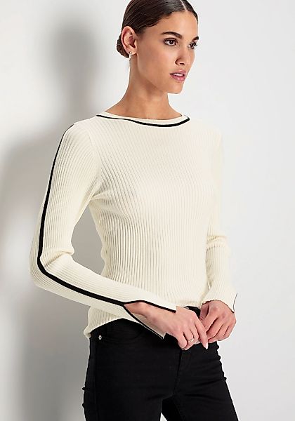 HECHTER PARIS Strickpullover, mit Kontrastdetails günstig online kaufen
