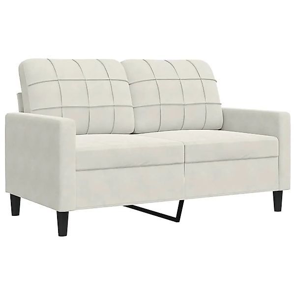 vidaXL 2-Sitzer-Sofa Creme 120 cm Samt 4007622 günstig online kaufen