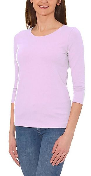 Alkato Longshirt Alkato Damen Shirt 3/4 Arm mit Rundhals günstig online kaufen