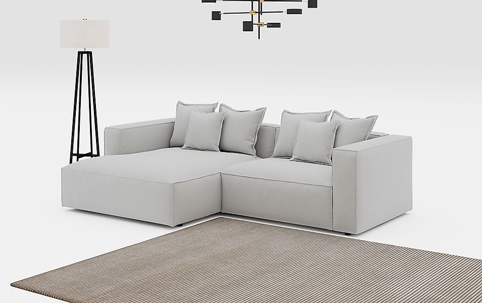 INOSIGN Ecksofa "Cowboy L-Form", mit 6 Kissen, kubisches Sofa günstig online kaufen