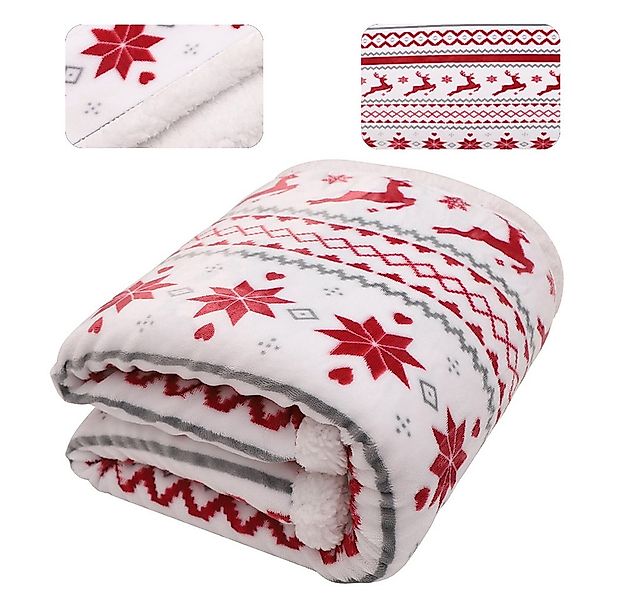 Rosnek Tagesdecke Weihnachtsdecke Dick Kuscheldecke Winter Wohndecke Sofa F günstig online kaufen