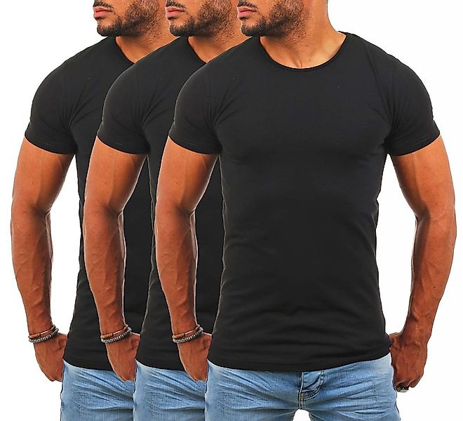 Young & Rich T-Shirt Herren Uni Basic rundhals Ausschnitt Unterziehshirt 17 günstig online kaufen