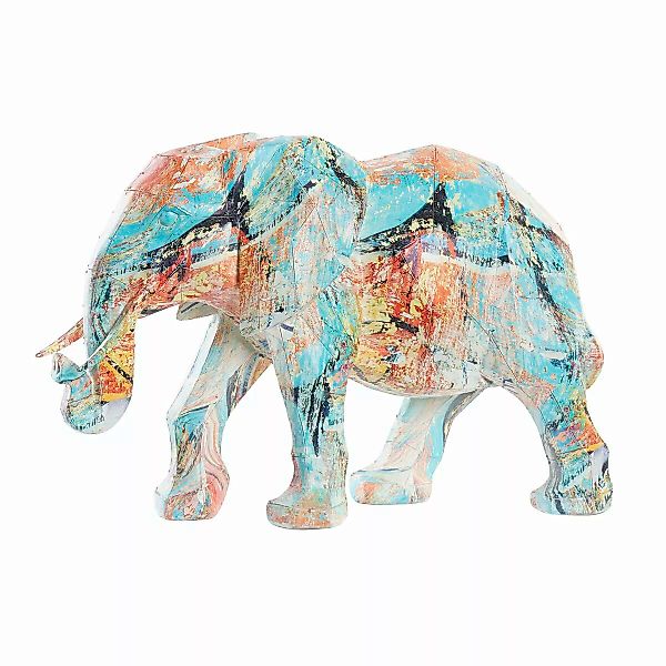 Deko-figur Dkd Home Decor Elefant Harz Bunt (37,5 X 17,5 X 26 Cm) günstig online kaufen